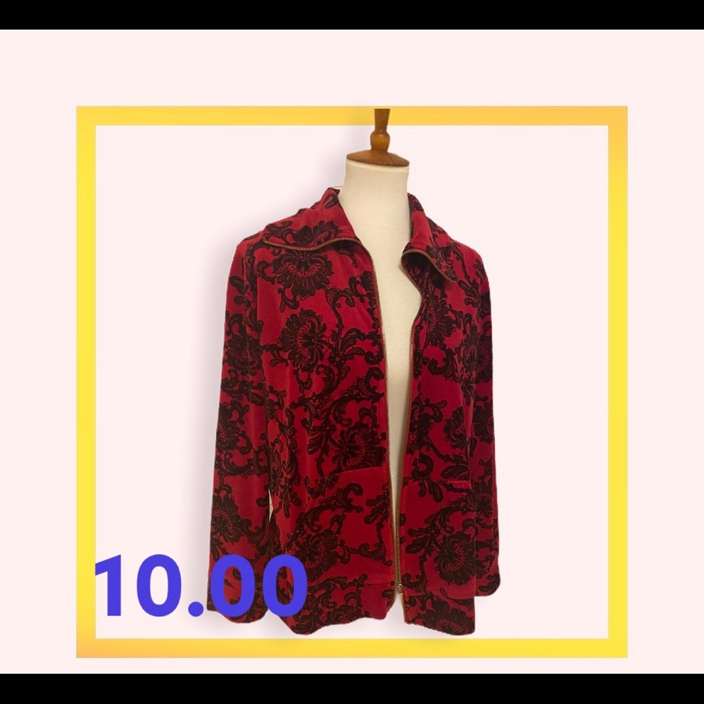 Velvet flower jacket